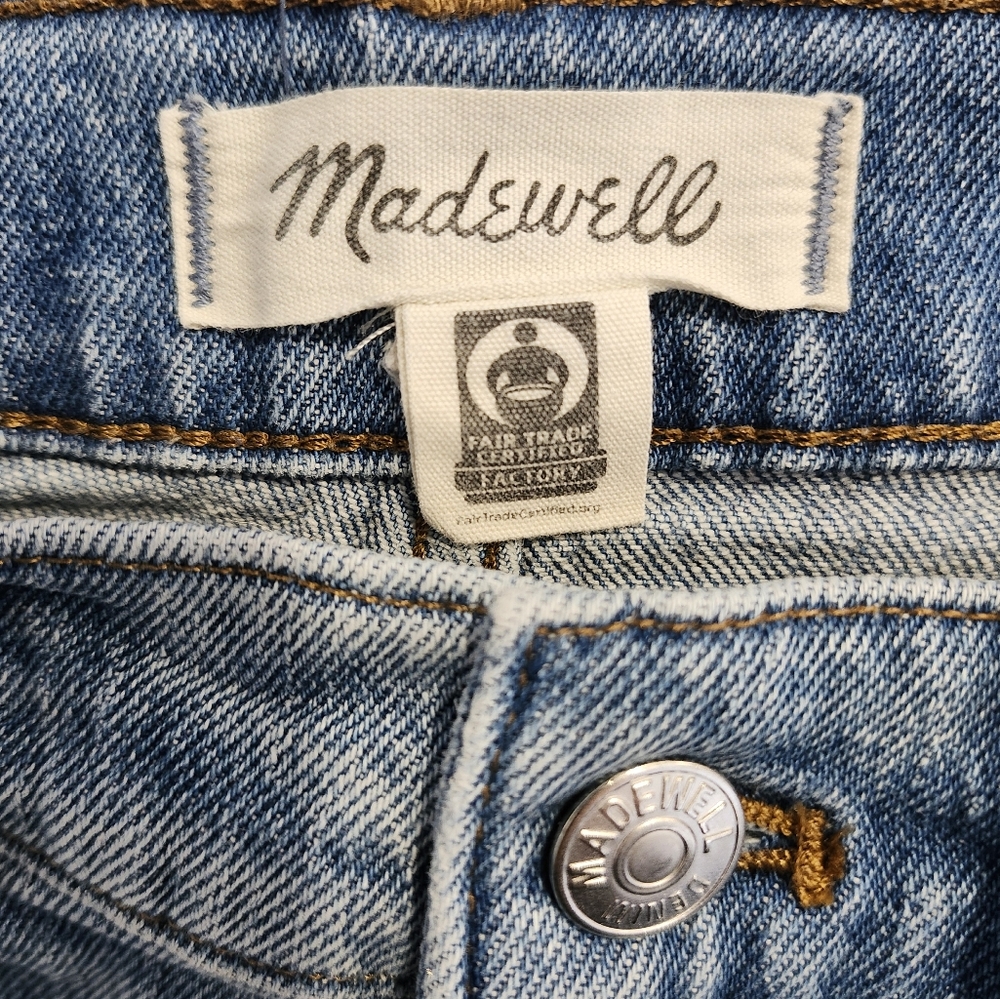 MADEWELL The Perfect Vintage Crop Jean Size 25 Light Wash Frayed Hem - Picture 8 of 13